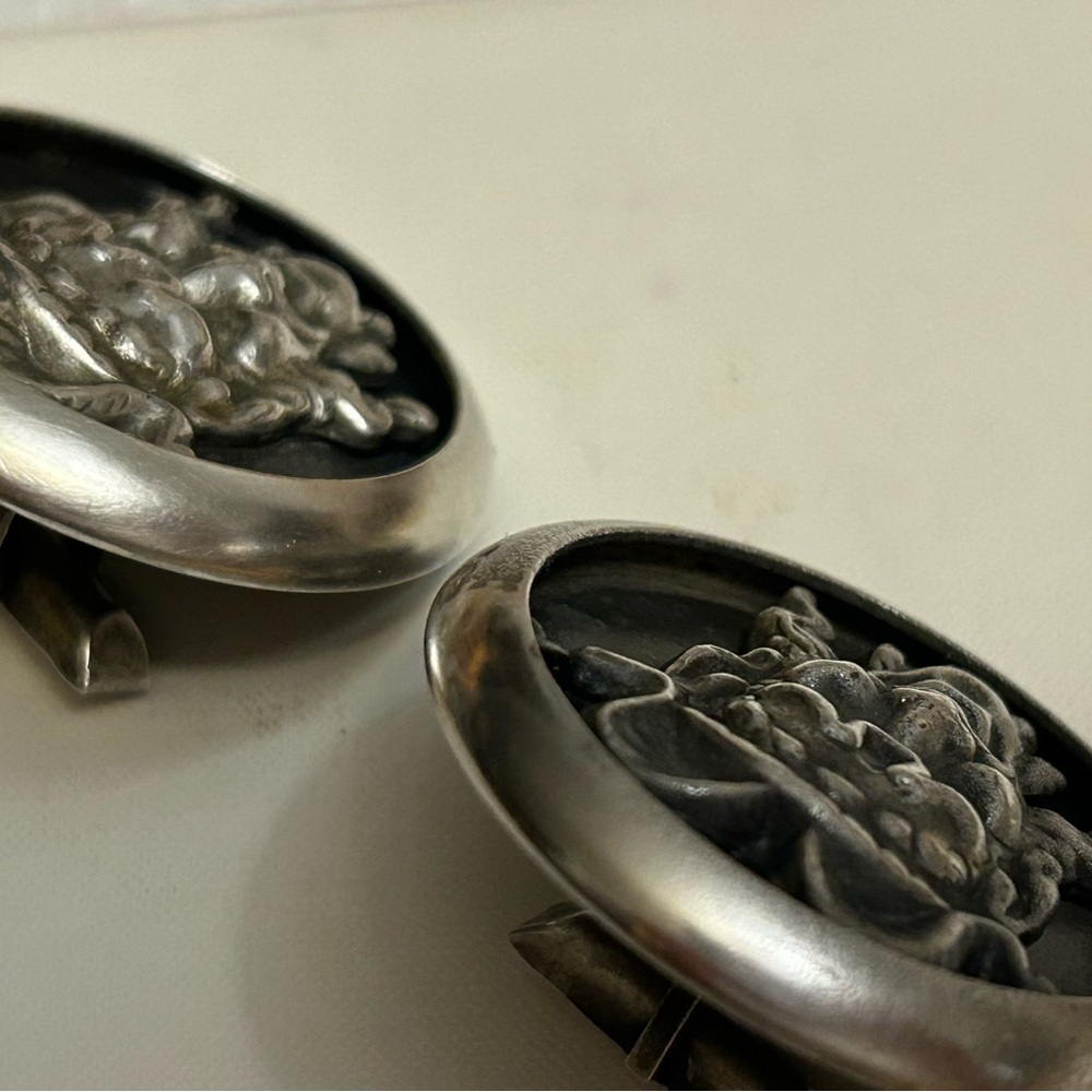 Devil Satan Sterling Silver Cufflinks Stamped . P… - image 4